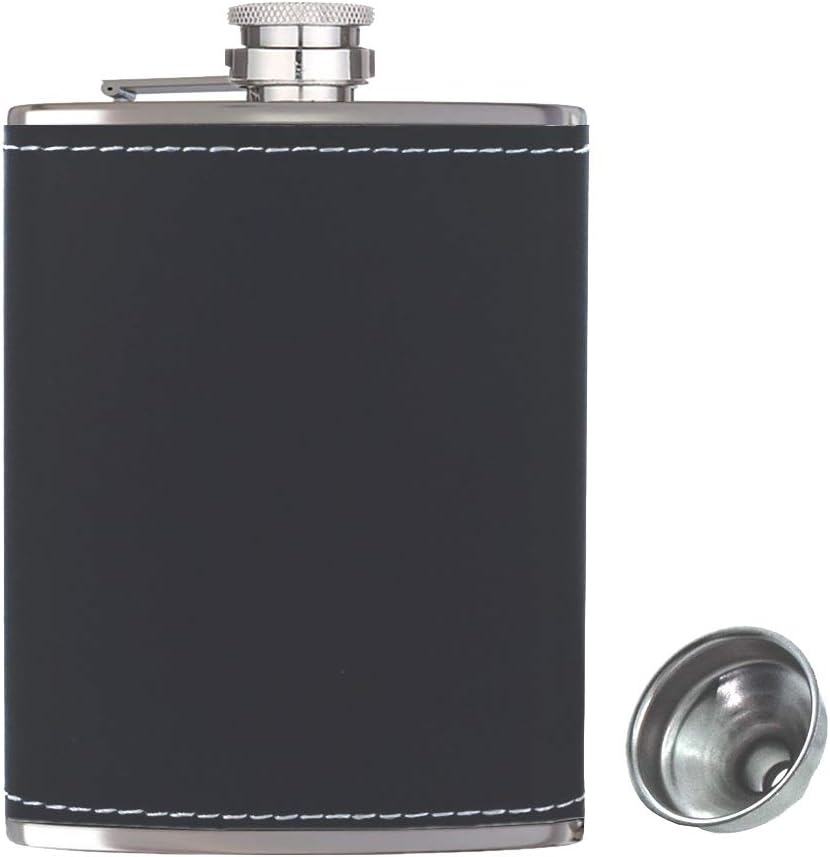 Pocket Hip Flask 8 oz with Funnel, Alcohol Flask, Liquor Flask,18/8