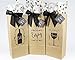 Wine Bottle Gift Bags for All Occasions. Set of 6 Includes Gift Wrap Tissue Paper & Tag plus Twist-Tie Bows. Bags Made in USA of 100% Recyclable Materials. Pack of 6 Single-Bottle Bags, Kraft Brown.