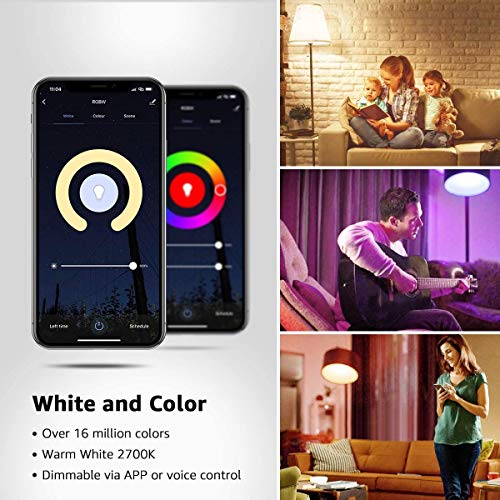 LE Smart Light Bulb, RGB Color Changing LED Bulbs, Works with Alexa and Google Assistant, Dimmable A19 E26 Bulb 60 Watt… - Image 4