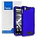 Rubberized Blue Motorola Droid X MB810 Premium Phone Protector Hard Cover Case