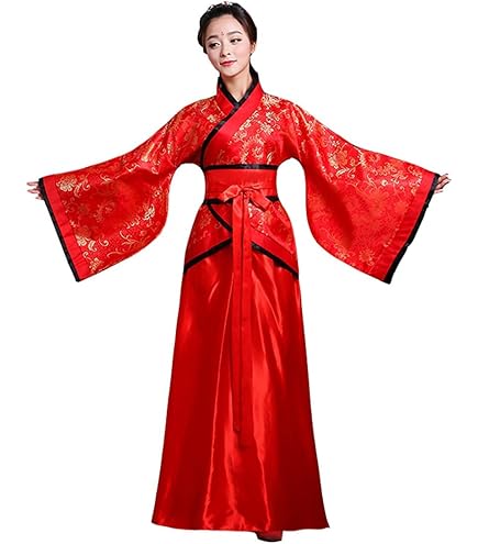 Robe Hanfu Chinoise Traditionnelle Brodée - Costume Oriental Femme - Polyester Multicolore - Taille Régulière