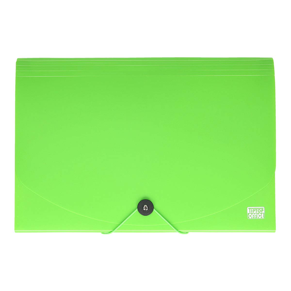 TTO Expanding File Folder with 12 Compartments and Elastic Closure Polypropylene A4+ Green