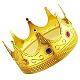 Adorox Gold Royal King Plastic Crown Prince Costume