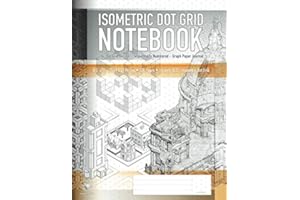 Isometric Dot Grid Notebook - 1/4" Dot Grid Design - Sequentially Numbered - Graph Paper Journal: Architectural & Product Design, 3D Maps and Engineering - ORANGE: Architecture