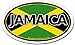 Jamaica Jamaican Flag Car Bumper Sticker Decal Oval