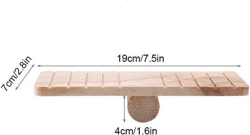 FTVOGUE Wood Seesaw for Hamster Pet Rat Mouse Small Animal Play House Cage Chew Toy - Image 3