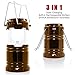Ultra Bright Camping Lantern with Rechargeable Batteries, Water Resistant - maxin Portable LED Solar Collapsible Camping Lantern Flashlights Torch for Outdoor ( Golden )