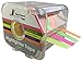 GreyParrot Tape Fluorescent Neon Highlighter Tape Removable, (4 Colors Pack), 0.35in(9mm) x 790in Per Roll, Office/Craft Tape/Yellow, Orange, Green, Pink (1)