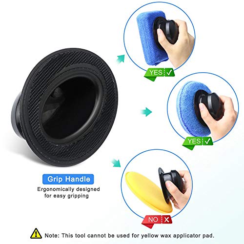 SPTA Car Wax Applicator Pads 5 inch Microfiber Applicator Pads Blue