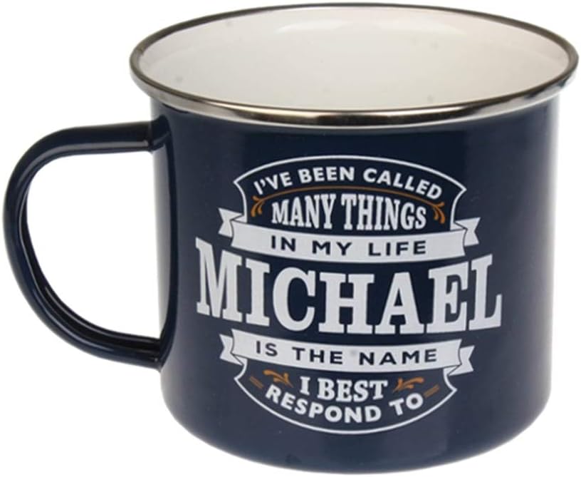 Enamel Personalised Name Mug (Michael)