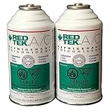 2 Cans - REDTEK A/C Refrigerant (6 Ounce Can)