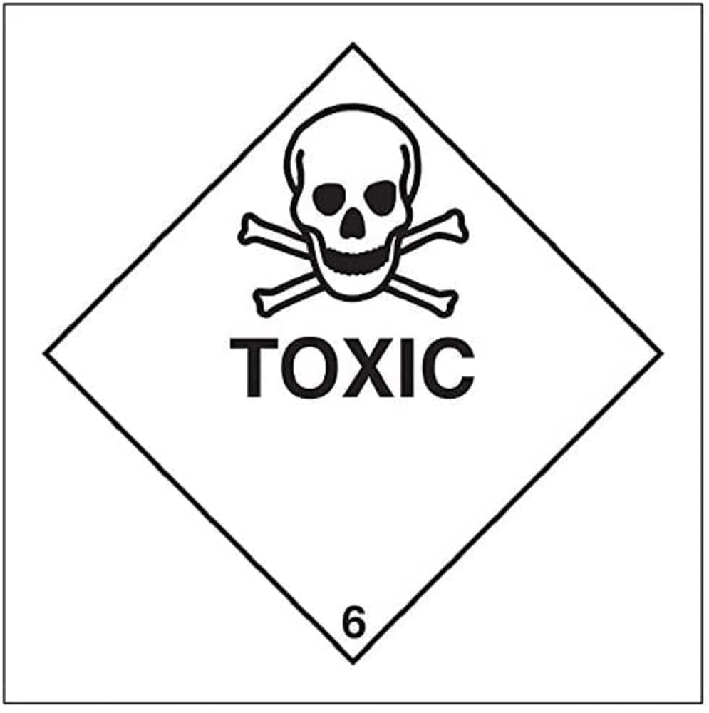 V Safety Hazard diamond – Toxic-300x300mm-Magnetic Safety Sign