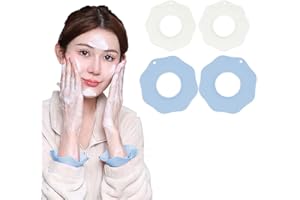 CEBOLLAST 2 Pairs of Silicone Wrist Bands for Washing Face,Spa Wristbands for Prevent Liquid from Spilling Down Your Arms,Arm Bands for Face Wash Wrist Strap to Prevent Sleeve-wetting (White&Blue)