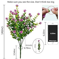 LUCKY SNAIL 5 Bundles Artificial Flowers for
