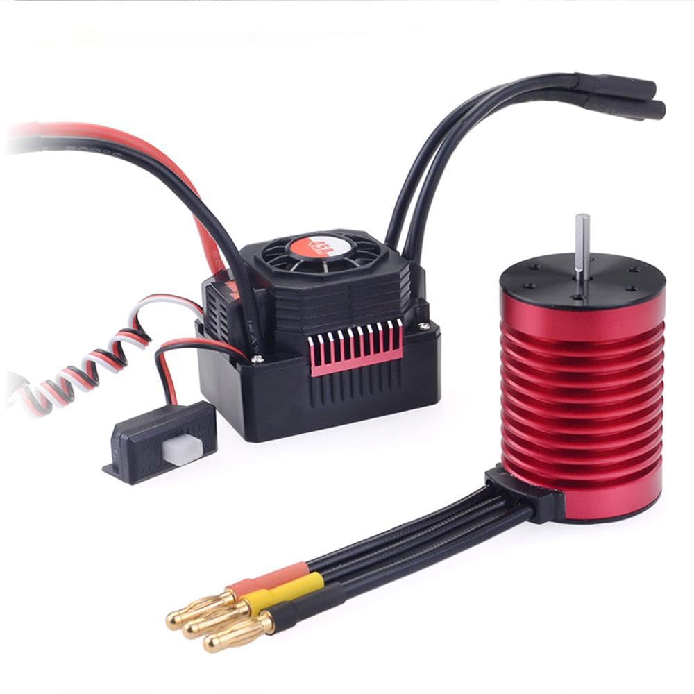 AneegPFV F540 4370KV Waterproof Brushless Motor and ESC 45A Combo Set RC Car Motors For 1/10 Rc Car Tami-ya Axial Redcat