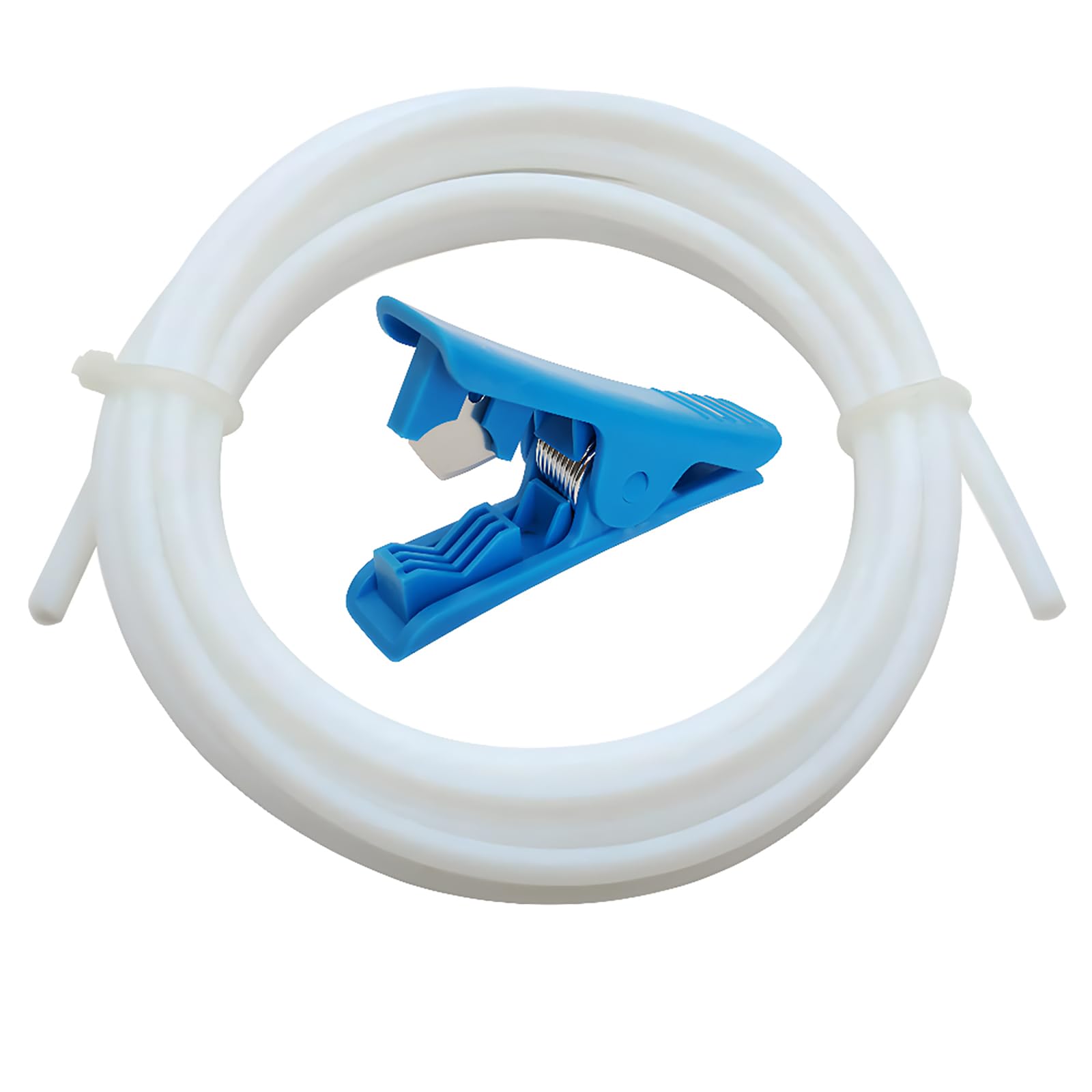 CESFONJER PTFE Teflon Tubing - 8M/26.2ft, 2mm ID x 4mm OD for 1.75mm Filament 3D Printer - Includes Tube Cutter