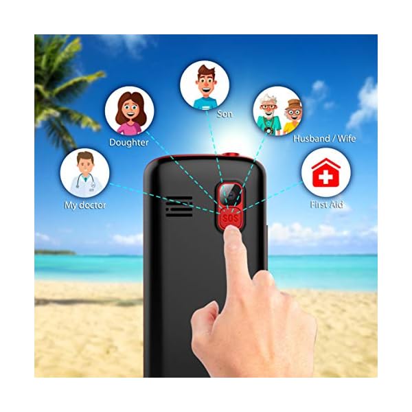 GSM-Big-Button-Mobile-Phone-for-ElderlyDual-Sim-Free-Basic-Mobile-PhoneUnlocked-Senior-Phone-with-SOS-Button-Speed-Dial-1000mAh-HAC-Torch-Side-Buttons-Bluetooth-Charging-Dock-Black ukuu 2G Unlocked Basic Mobile Phone for Seniors with Large Colour 2.4 inch Display, Big Button and Charging Dock [UK and…