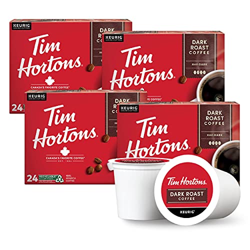 Tim Hortons Dark Roast Coffee, SingleServe KCup Pods Compatible with