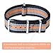 NATO Strap 2 Packs Canvas Fabric Nylon Watch Straps with Stainless Steel Buckle,Adebena Ballistic Replacement NATO Watch Bands Width 20mm Black/Grey/Orange and Black/Grey/Blue
