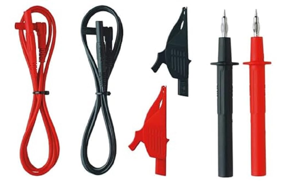 Benning TA 2 Test Lead Set with Alligator Clips, 044125, Red/Black