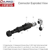 CNLINKO LP-16 M16 Waterproof Circular Connector 2 Pin Quick Plug Aviation IP68 view 5