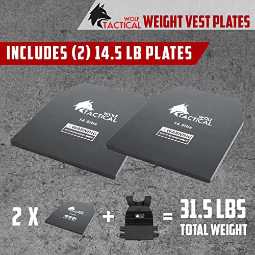 WOLF TACTICAL Weight Vest Plates 5.75/8.75/14.5/19.75LB Pairs WODs