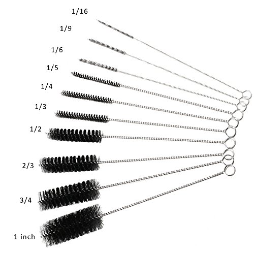 Tube Cleaner, Anpatio 20Pcs Nylon Pipe Cleaning Brush Set Bottle Nozzle Cleaner Kit for Drinking Straws, Glasses, Keyboards, Jewelry, Automobile Engine Cleaning