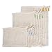 Atopsell Reusable Mesh Produce Bags BCI Cotton Premium Lightweight Washable Durable Bags Set of 12 with 3 Different Sizes for Storage Grocery Shopping 5 Small/4 Medium/3 Large