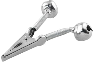 WHYHKJ 12PCS Fishing Bells Alligator Clip Fishing Iron Clip Rivet Bell Spiral Clip Fish Bells Fishing Bite Alarm