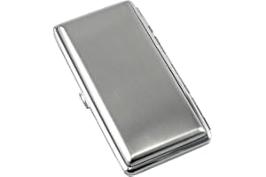 SKYWAY PRODUCTS Skyway Westin Silver Cigarette Case for 120's - Durable Metal Cigarette Holder Case, Elegant Silver Finish, Slim Design for Men & Women, Ideal for Daily & Formal Use