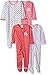 Gerber Baby Girls' 4 Pack Sleep N' Play Footie, Elephant/Birdie, 3-6 Months