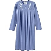 Silverts Open-Back Hospital Gowns for Women-Comfortable, Dignified, Easy Dressing for Seniors & Patients - Embroidered