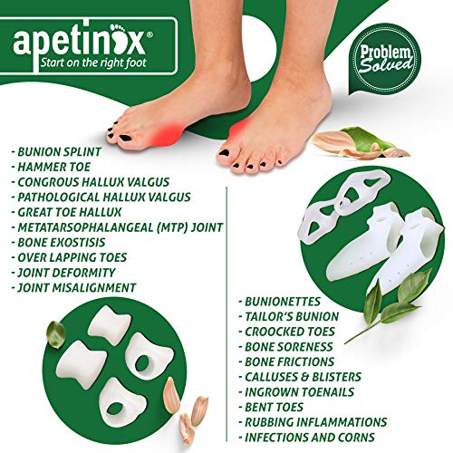 Bunion Corrector Support Kit, Bunion Relief Bunion Splint Soft Gel Toe Separators Spacers Cushions Orthopedic Straighteners Hammer Toe Hallux Valgus Crooked Toe Joint Pain, 4 Products Men Women