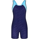 beautyin Girls Boyleg One Piece Swimsuit Athletic Bathing Suit Competitive Swimwear Size 7-16