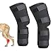 Zunea Dog Canine Rear Leg Brace Hock Joint Wrap Protector Torn ACL, 2Pack Hind Leg Compression Sleeve Extra Supportive Loss Stability, Wound Injury Sprain Healing Arthritis - Black L