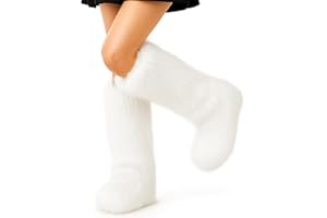 Berlune Faux Fur Fuzzy Leg Warmers Furry Boot Cuff Fur Fluffy Shoes Cover Sleeves for Women Girls Winter Halloween Costumes