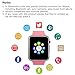 Qidoou Smart Watch Bluetooth Watch with Call/SMS/Camera/SIM Card Slot, Fitness Tracker Pedometer Sports Watch for Women Men Kids Compatible with Android & iOS Phones for iPhone Samsung LG (Beige)