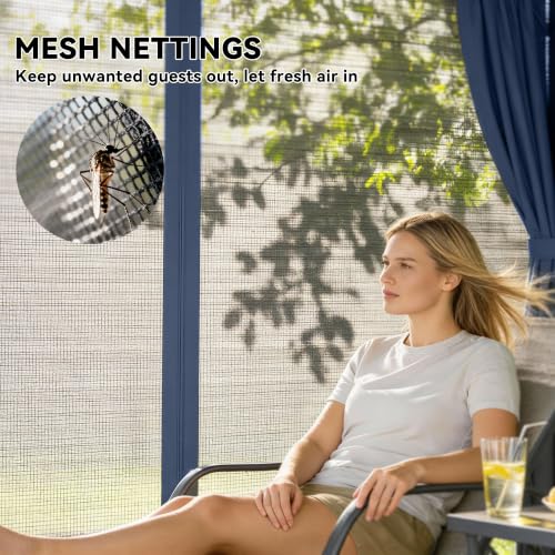 Outsunny 10x12 Patio Gazebo Double Roof UPF30+ Steel Frame Mesh Curtains image 19