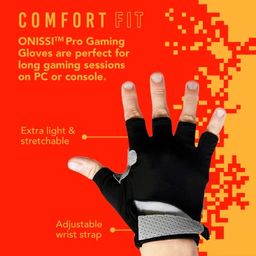 ONISSI Pro Gaming Gloves for Sweaty Hands Gamer Grip Gloves for Video