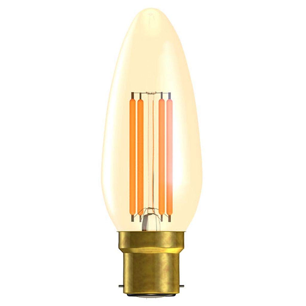 Bell 01451 Vintage Filament Amber LED Candle Bulb B22d BC 4W Dimmable