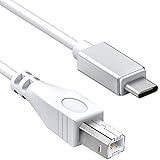 USB C to USB B Midi Cable 1M, Ancable Type C to USB Midi Interface Cord for Samsung, Huawei Laptop, MacBook to Connect with M