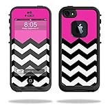 Skin Decal Wrap for LifeProof iPhone 5/5s/SE Case fre Case Hot Pink Chevron