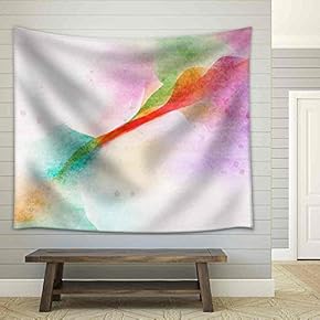 Colorful Watercolor. Grunge Texture Background. - Fabric Wall Tapestry Home Decor - 51x60 inches