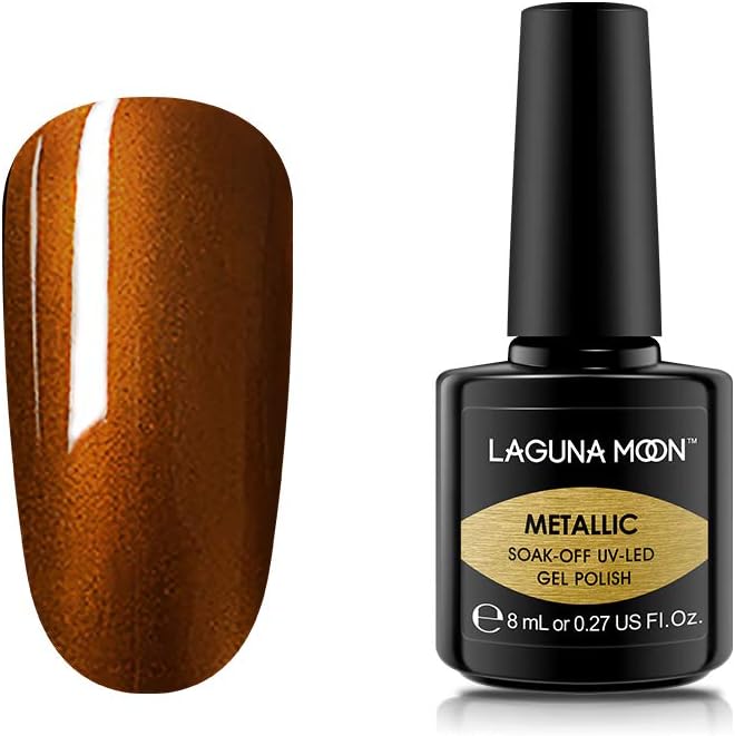 Lagunamoon Gel Nail Polish Soak Off UV LED Gel Polish Nail Varnish Metallic Series 8ML Each-3502