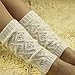 Creazy® Children Kid Hollow Out Boot Cuffs Warmer Knit Leg Sockings (White)