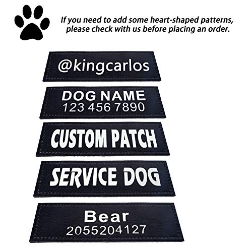 Custom Fluorescent Name Personalized Dog Vest Patches, 2 PCS Removable