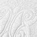 Brandream White Paisley Quilted Pillow Shams Cotton Standard Size Pillow Cases Set of 2 Comfy Soft Decorative Pillow Covers