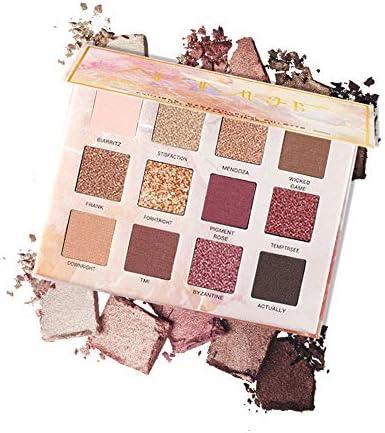 FOXCESD Eyeshadow Palette, Matte and Shimmer, Nudes Natural Smoky Glitter Eye Shadows Makeup, High Pigmented and Long Lasting - 12 Colors