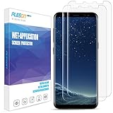 Galaxy S8 Screen Protector, [2-Pack][Full Coverage] PLESON Samsung Galaxy S8 Screen Protector [Case Friendly][Bubble-Free][No Lifted Edges] Wet Applied HD Clear Film Screen Protector for Galaxy S8