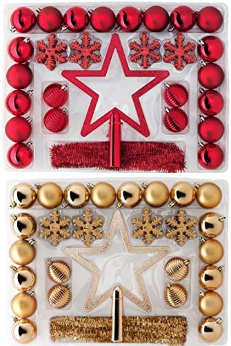 Vinter IKEA 56 Piece Red or Gold Christmas Tree Decorations (Red)
